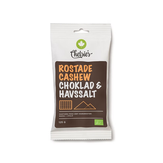 Chelsie's Rostade Cashew Choklad & Havssalt, 125 g Eko