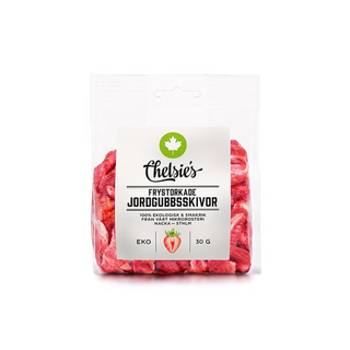Chelsie's Frystorkade Jordgubbsskivor, 30 g Eko