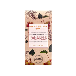 Mörk Choklad 65% Rabarber, 90 g Eko