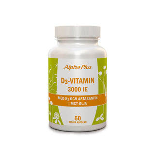 D3-vitamin 3000 IE + K2, 180 kap