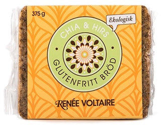 Glutenfritt bröd Chia & Hirs, 375 g Eko