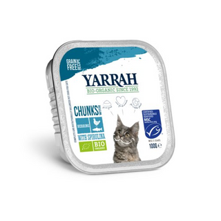 Kattfoder Chunks Fisk Spirulina Adult, 100 g Eko