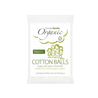 Organic Cotton Balls, 100 st