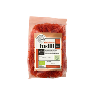Fusilli Röda Linser, 250 g Eko