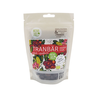 Tranbär Sötade i Äppeljuice, 250 g Eko