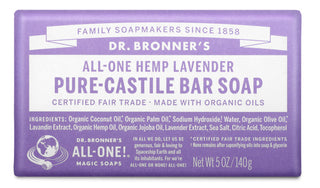 Pure Castile Bar Soap Lavendel, 140 g