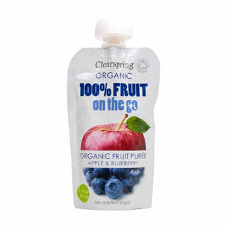 100% Fruit on the Go - Apple & Blueberry Purée, 120 g Eko