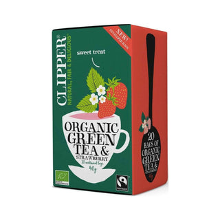 Clipper Green Tea & Strawberry, 20 pås Eko
