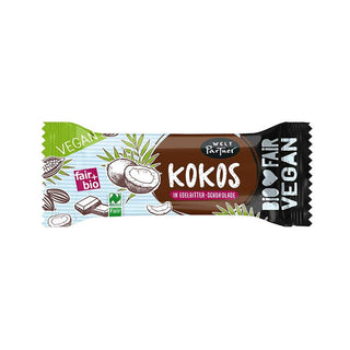 Kokosbit i mörk choklad, 40 g Eko