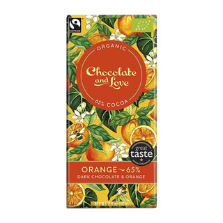 Dark Chocolate 65% With Orange, 80 g Eko